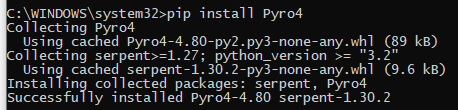 Installing Pyro4 with serpent on Windows (compatible version with Python 3.7)